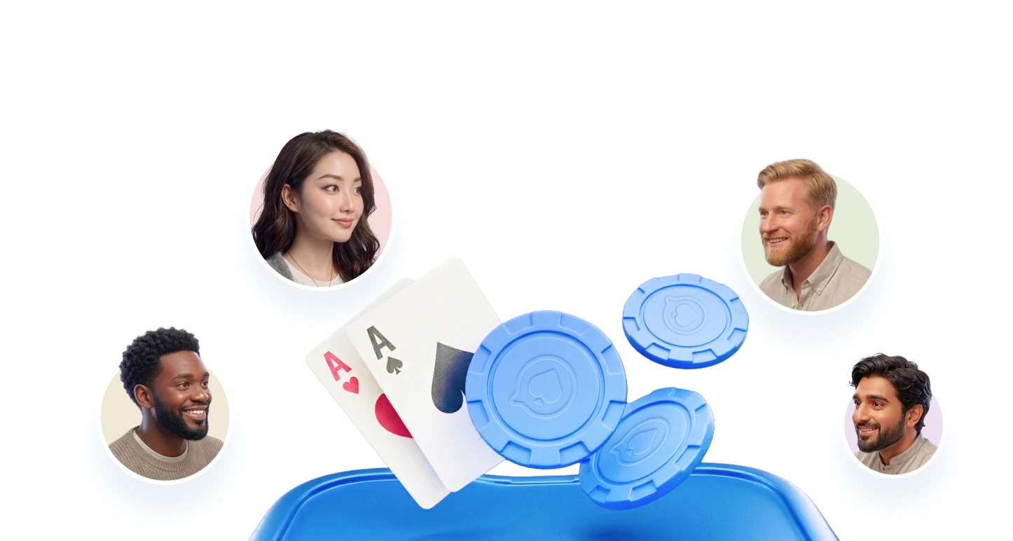 WePoker 桌面与移动端入口配置界面示意